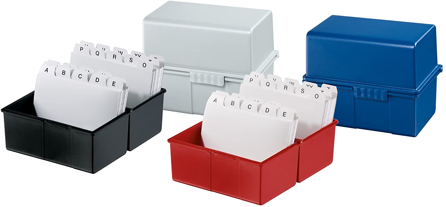 HAN 978-17, Card index box A8 landscape. Innovative, attractive design for 200 cards with steel hinge - Image 3