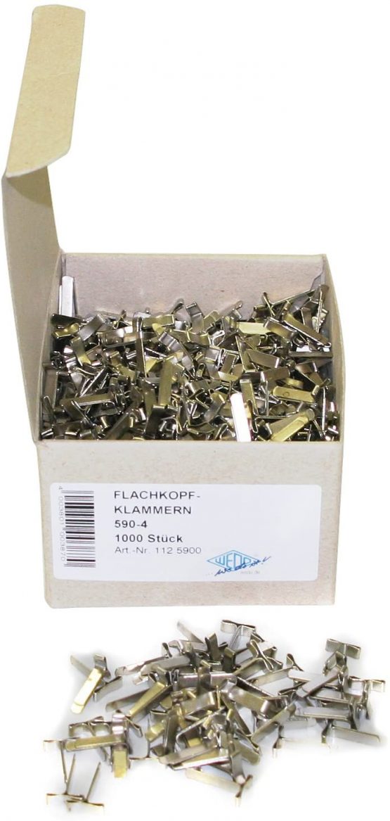Wedo Nickel Plated Flat Top Fasteners - Metallic