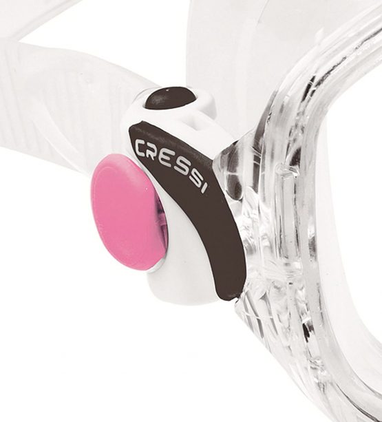 Cressi Marea Ultra Dry Combo Snorkelling Freediving Set - Made in Italy, Clear/Pink - Image 3