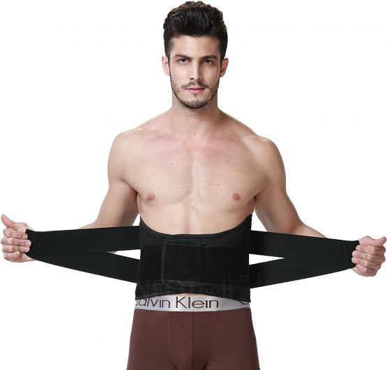 NeoTech Care Adjustable Compression Back Brace Lumbar Support Belt, Beige, Size XXXL - Image 3