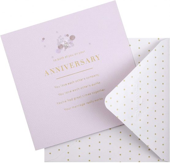 Anniversary Card to Both from Hallmark - Elegant Text Led Design - Image 2