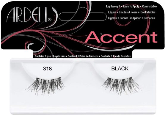 Ardell Accent Style Eye Lashes Number 318, Black