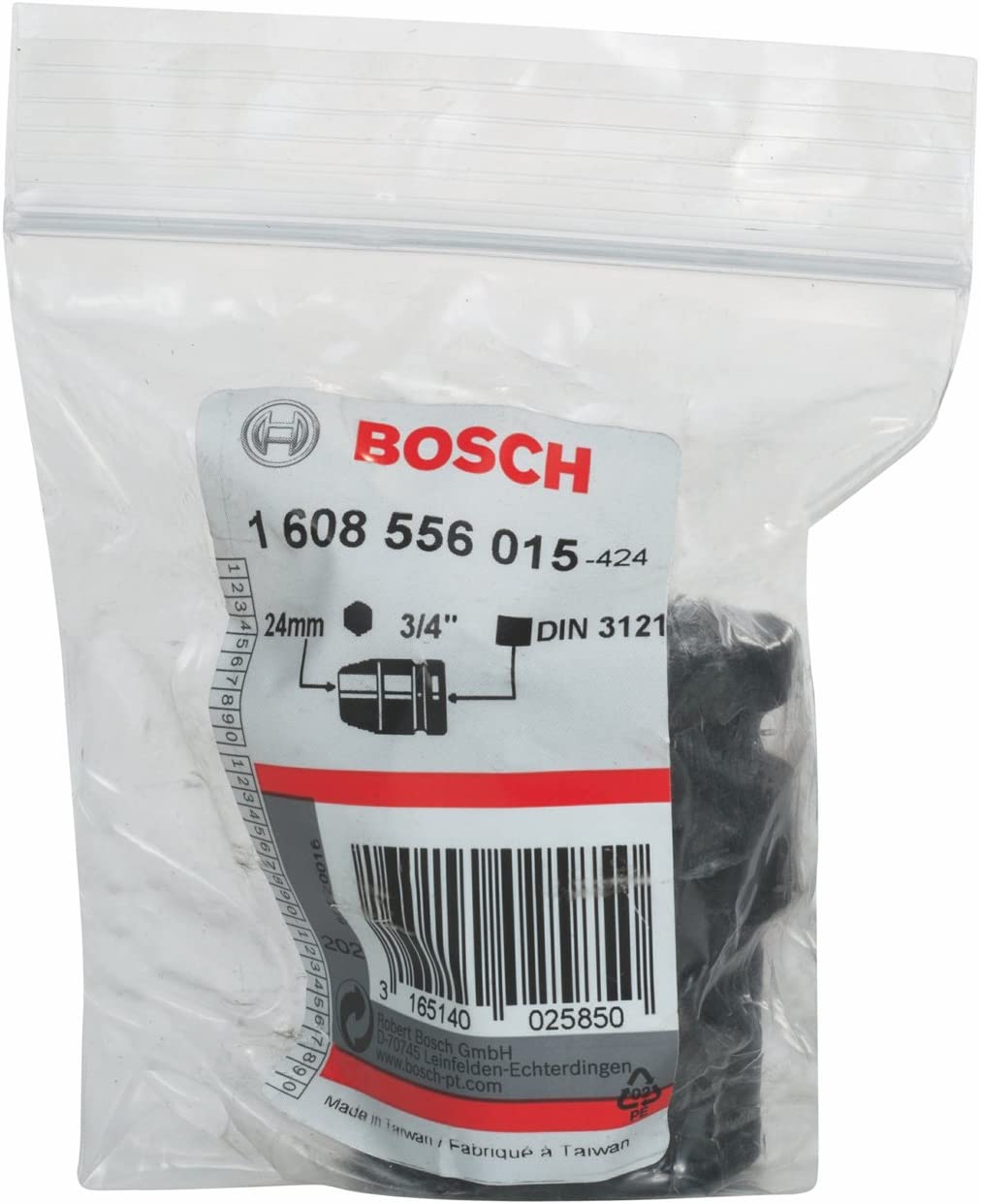 Bosch Accessories 1608556015 Socket 24 MM, 50 MM, 44 MM; M 16; 38.9 MM, Gray, 24 x 50 x 44 mm