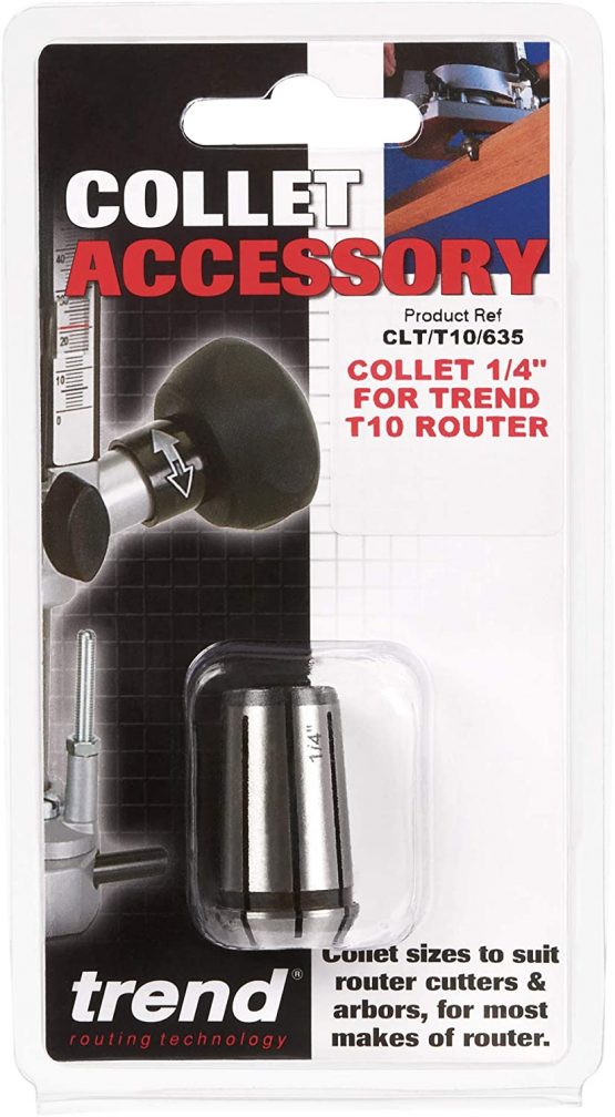TREND CLT/T10/635 Collet T10/T11 Router 6.35mm (1/4), Silver - Image 4