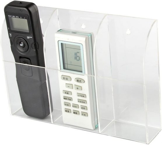 Discoball Acrylic Wall Mounted Remote Holder Organizer Storage Box (3 Compartments) - Image 4