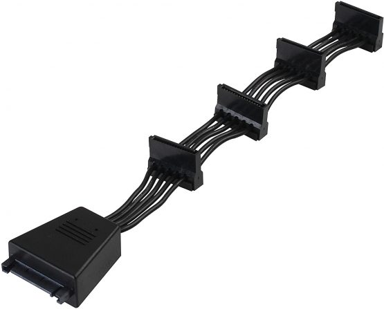 SilverStone SST-CP06 - One to Four SATA Connectors Adapter Cable, two 2200µF capacitors