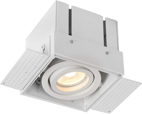 Lucide Recessed Spotlight, Aluminum, GU10, 5 W, White