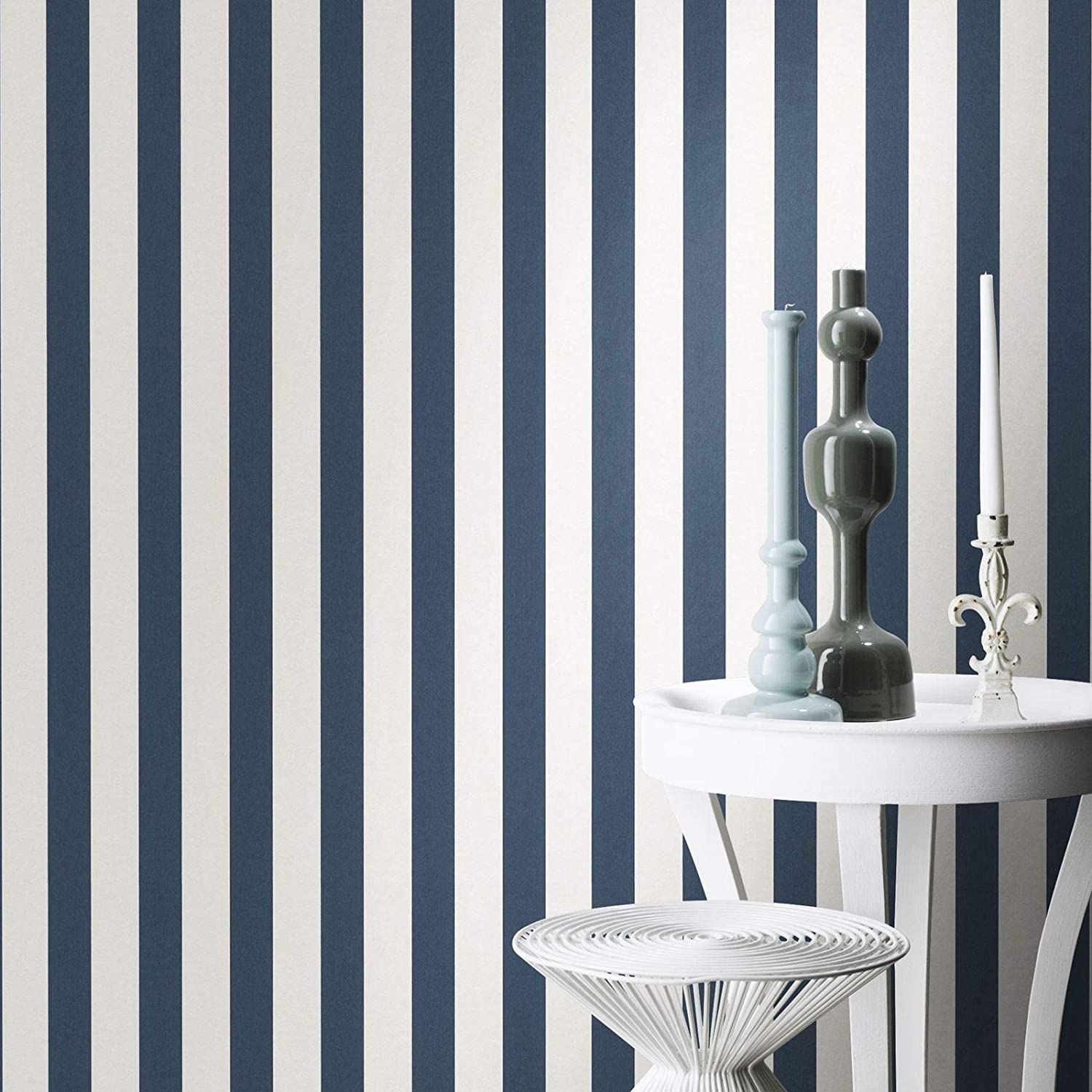 Rasch Tapeten Papiertapete (Child-Friendly) White Blue 10, 05 m x 0, 53 m Bambino XVIII 246049, 53 x 53 cm - Image 4