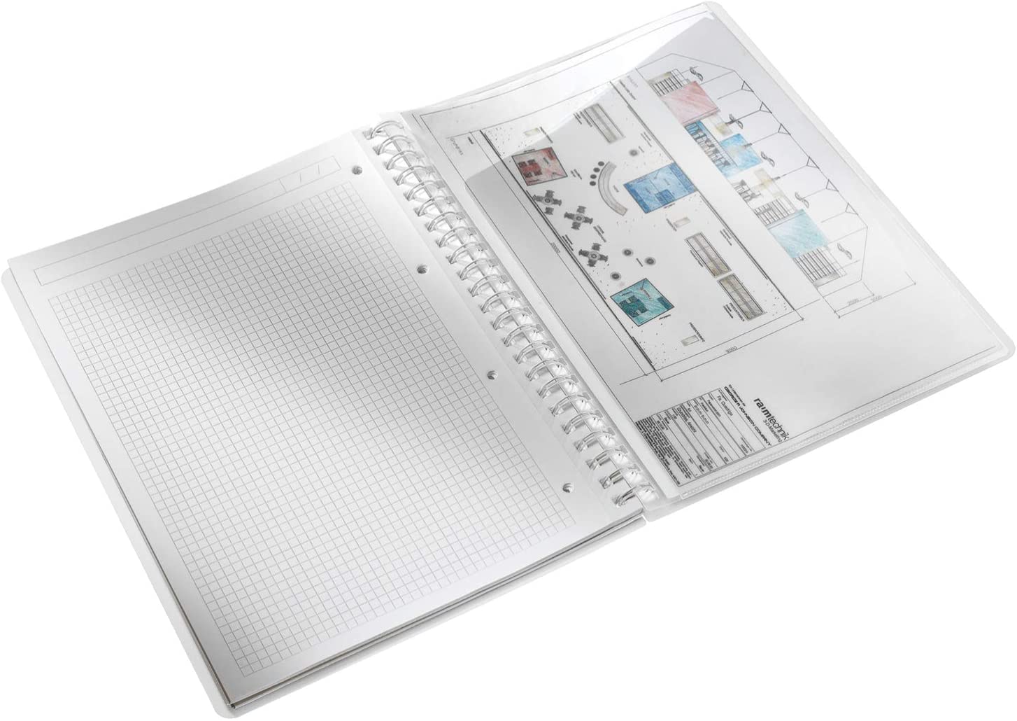 Leitz 46380054 A4 Flexible Cover Notebook, Green, Wire Bound, 80 Sheets, Squared Paper, 90 gsm Ivory Paper, WOW Range - Image 4