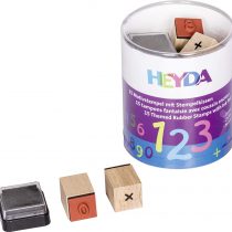 Heyda 204888478 Heyda 204888478 Stamp Tin (Numbers) Motif Size: Approx. 1.5 x 1.5 cm