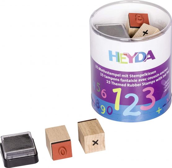 Heyda 204888478 Heyda 204888478 Stamp Tin (Numbers) Motif Size: Approx. 1.5 x 1.5 cm