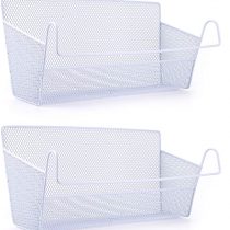 SUMNACON Bedside Hanging Storage Baskets Dormitory Bed Organiser Caddy Desktop Storage Rack for Home Office School Dorm Room Bunk Bed (White)