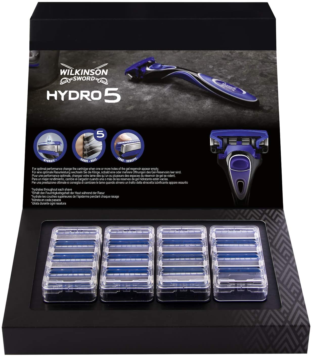 Wilkinson Sword Hydro 5 Men's Razor Blades, 15 Pieces, blue, 15 count (Pack of 1) - Image 2