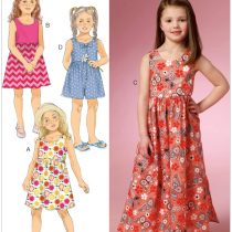 Butterick Patterns 6202 CL,Children's/Girls Dress and Culottes,Sizes 6-7-8