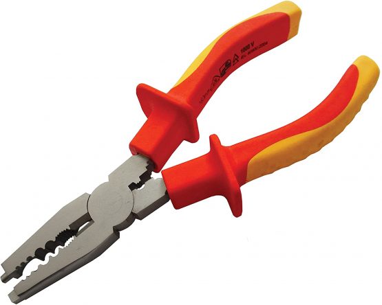 Faithfull FAIPLVDECEP6 Electricians Pliers VDE, 160 mm
