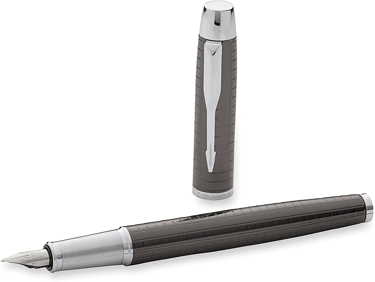 Parker S0908680 IM Premium Fountain Pen, Medium Nib - Chiselled Deep Gunmetal with Chrome Trim, Premium Deep Gun Metal - Image 2