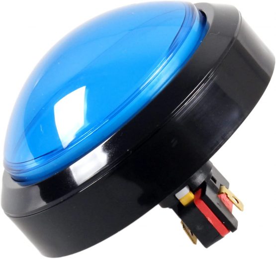 EG STARTS 4 Inch 100mm Big Dome 12V LED Illuminated Push Buttons With Microswitch For Arcade Machine Video Games Parts (Blue) - Image 2