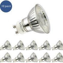 10 X Sanlumia 5W GU10 LED Super Bright Spotlight Bulb 400lm 38 Beam Angle Non Dimmable 50W Halogen Equivalen Cool White 6400K