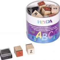 Heyda 204888479 Heyda 204888479 Stamp tin (Alphabet) Motif Size: Approx. 1.5 x 1.5 cm