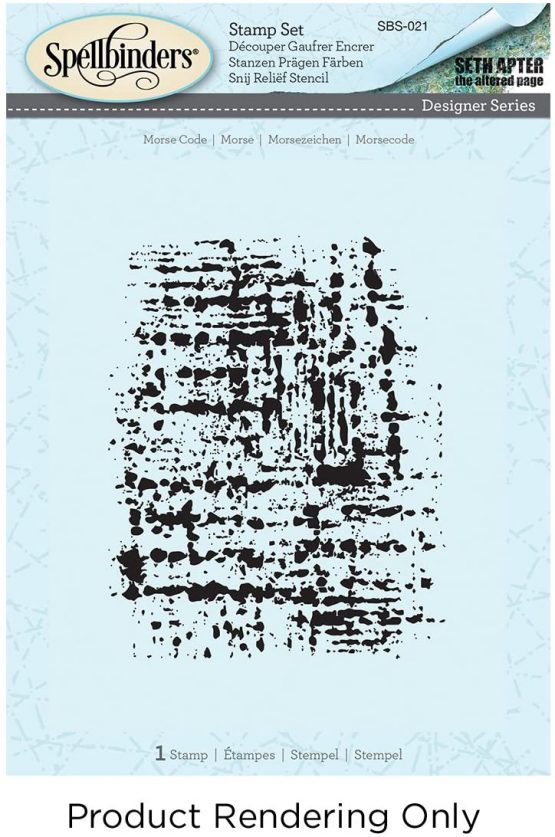 Spellbinders Morse Code Seth Apter Stamp Set, Synthetic Material, Multicoloured, 13 x 9.9 x 0.5 cm - Image 3