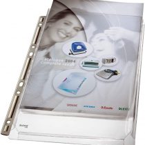 Leitz Premium Plastic Punched Pocket A4, Expanding, High Capacity 200 Sheets, Top Open, 170 Micron PVC, Strong Metal Strip, Pack of 3, 47553003