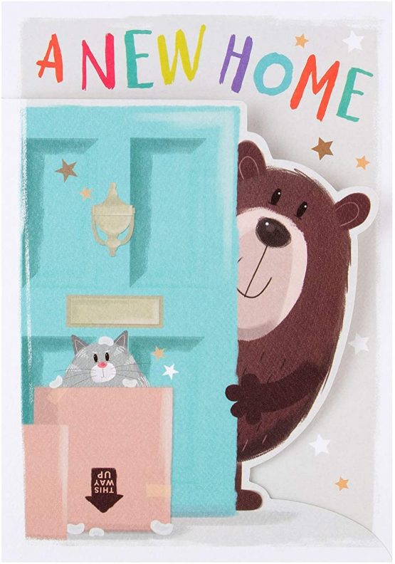 New Home Congratulations Card from Hallmark - Cute 'All About Gus' Design