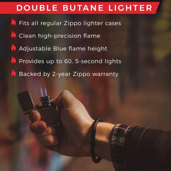 Zippo Butane Torch Lighter Insert, Insert for Cigars Cigarettes Candles with Adjustable Flame , For Zippo Lighter Case , Butane Refillable for Tobacco Pipe & Cigars , Use with Zippo Butane Fuel - Image 2