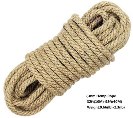 LUOOV Jute Rope 6mm Garden Jute Twine 10M Jute String 3 ply 6mm Thickness Jute Rope Christmas Twine Natural Jute for Floristry, Gifts, DIY Arts&Crafts, Decoration, Bundling, Garden and Recycling - Image 2
