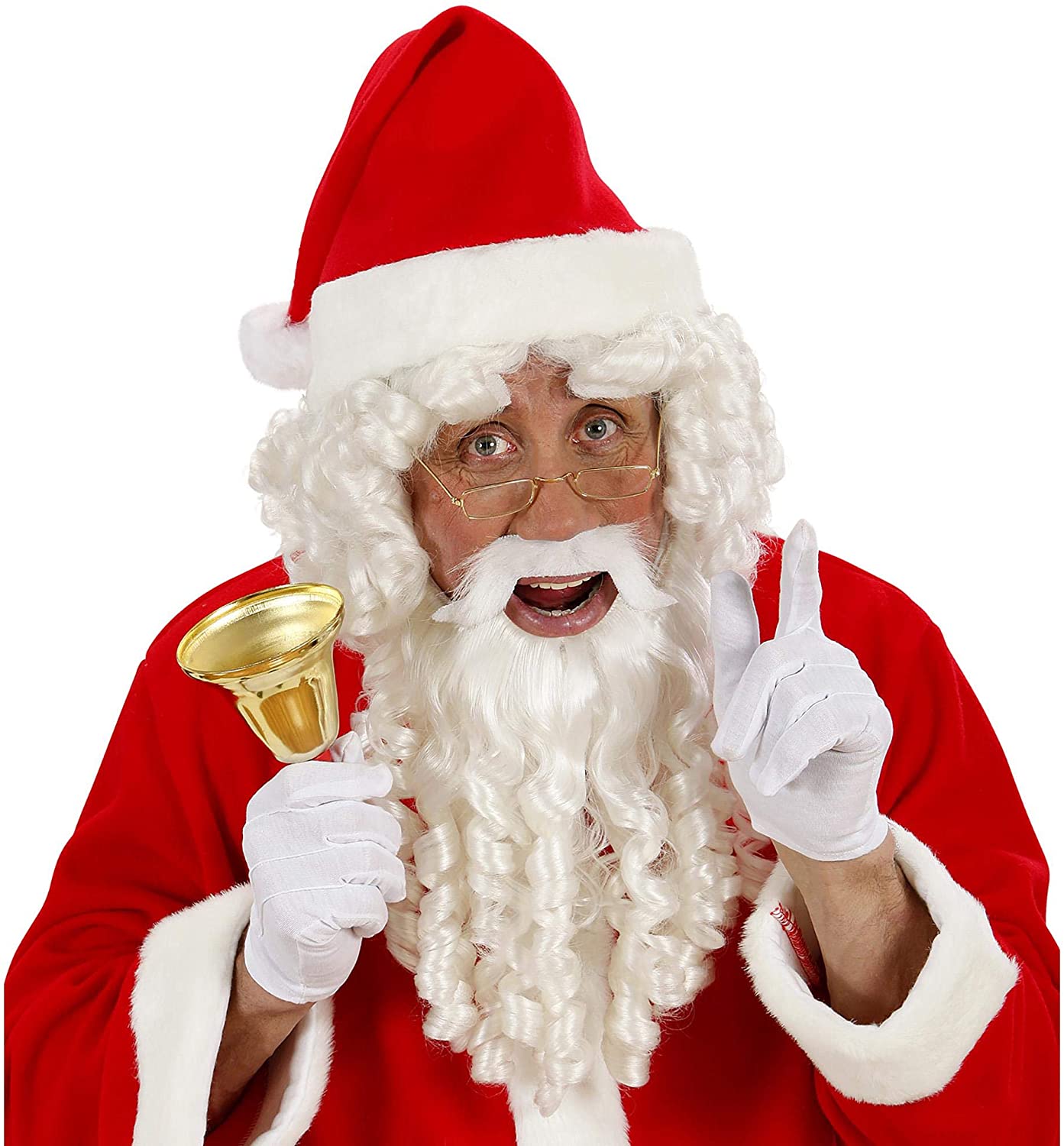 Santa Claus Curly Beard Tash Wig for Hair Accessory Fancy Dress - Image 3