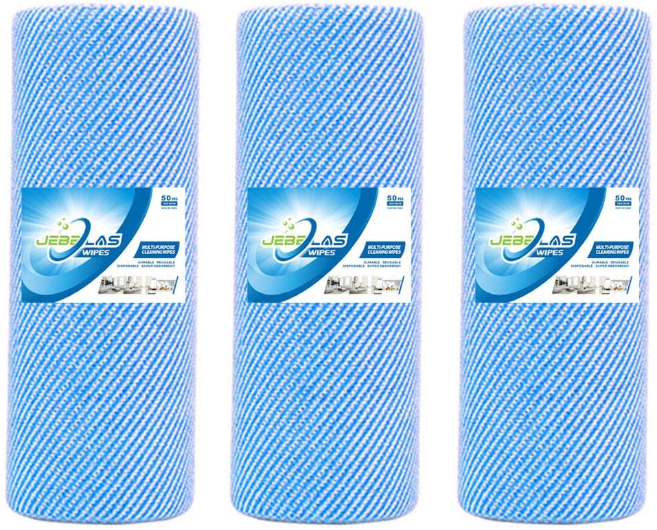 Jebblas dish cloths disposable cloth roll jay clothes all purpose cloths j cloths for kitchen all purpose cleaning cloth 3 Roll Blue