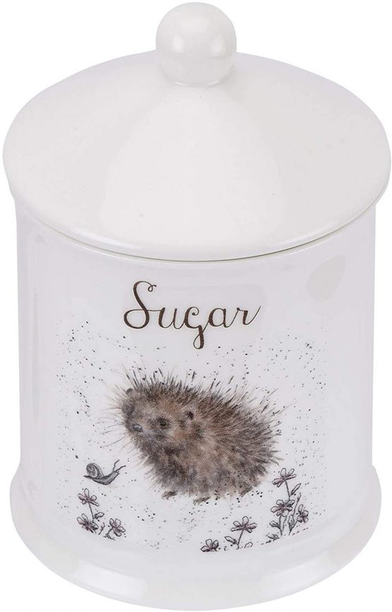 Portmeirion Home & Gifts WNS3996-XW Wrendale by Royal Worcester Sugar Canister (Hedgehog), Bone China, Multi-Colour, 10.5 x 10.5 x 15.5 cm - Image 4