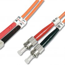 Digitus LWL patch cable OM2-2 m LC to ST fiber optic cable - LSZH - Duplex Multimode 50/125µ - 10 GBit/s - Orange