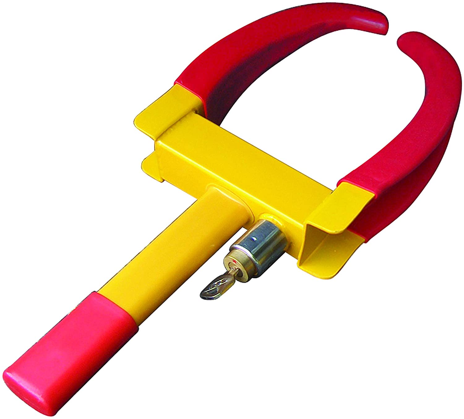 Streetwize, Heavy Duty Vehicle Clamps, Car/Van/Caravan, Supplied with 3 Keys, available in a Yellow/Red Colourway