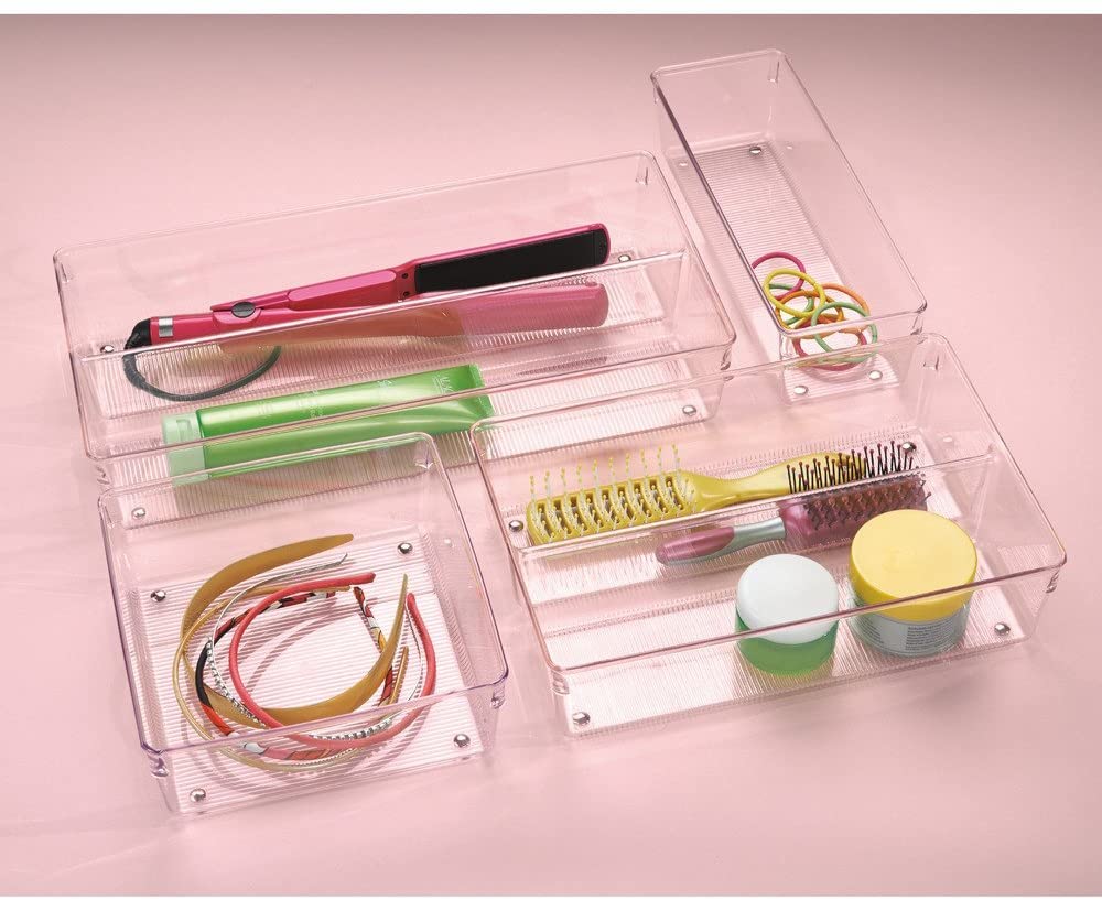 iDesign 53330 Linus Organiser Tray, Large Plastic Drawer Insert, Works