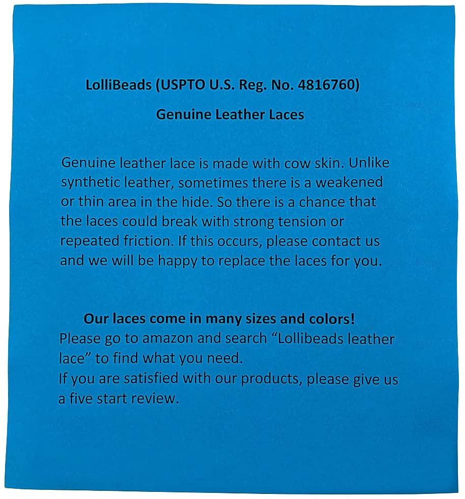 LolliBeads (TM) 3mm Flat Genuine Leather Cord Braiding String Black (5 Yards), Flat Black_3mm_5m, 3mm 5yard - Image 4