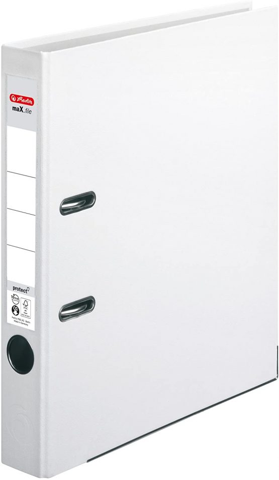 Herlitz 5450705 White Folder 5 cm Coloured Polypropylene