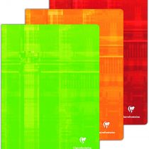 Clairefontaine Metric Notepads Large Square Without Spiral Binding 24 x 32cm Assorted Colours Set of 3