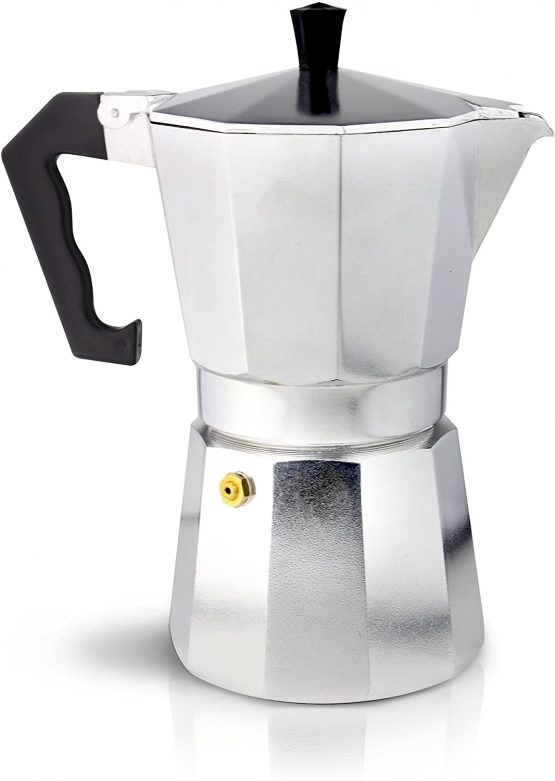 Café Olé ECM-06 Italian Style Coffee Maker, Aluminium, 240 milliliters, 6 Cup (240ml) - Image 2