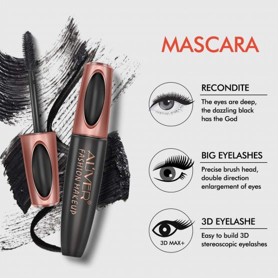 4D Silk Fiber Eyelash Mascara, Extra Long Thick & Voluminous Lash Mascara, Black Long-Lasting Waterproof 4D Mascara for Makeup - Image 4