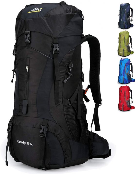 Doshwin 70L Large Backpack Camping Trekking Hiking Travel Rucksack for Women Men (with Rain Cover)