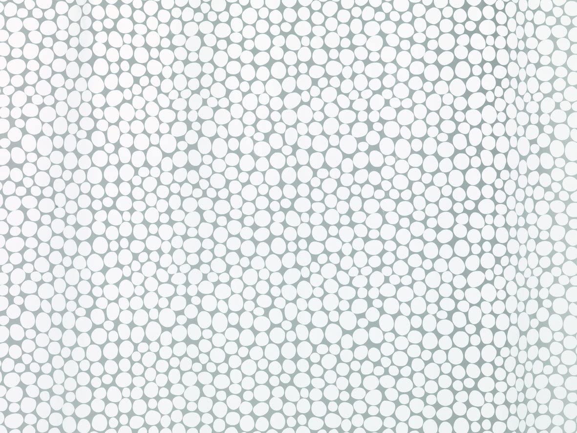 Spirella Galet PEVA Plastic Shower Curtain Opaque, 180 x 200 cm, White, Galet White, W 70.9" x L 78.7" (1 Panels) - Image 3