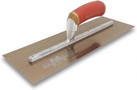 Marshalltown The Premier Line 4681Dfdl 13-Inch by 5-Inch Gold Stainless Steel DuraFlex Trowel (Long Mounting) Dura Soft Handle