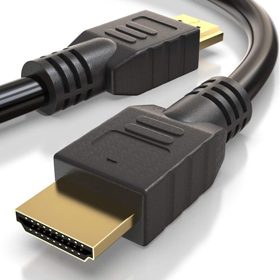 15M HDMI Cable v1.4 by True HQ™ | HIGH SPEED Long Lead with Ethernet ARC 3D | Full HD 1080P PS4 Xbox One Sky HD TV Laptop PC Monitor CCTV | Black & Gold Plated - Image 2