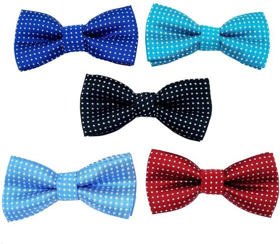 BIPY 5PCS Small Dogs Collar Bow Ties Puppies Cats Collar Charms Adjustable Accessories Slides Attachment Bowties for Costume Birthday Festival