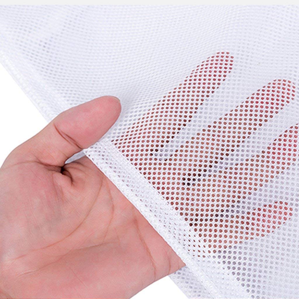 DoGeek Mesh Laundry Bag - White Wash Bag - Washing Bags for Washing Machine Large Laundry bags Laundry Net (Size:60 x90cm) (1 pcs) - Image 2