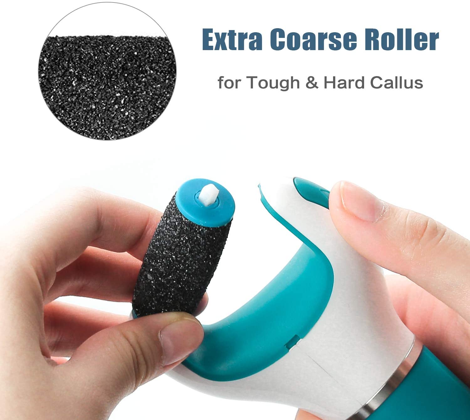 9Pcs Pedi Replacement Rollers Heads Refills, Extra Coarse for Pedicure Hard Skin Remover, 9 Extra Coarse - Image 2