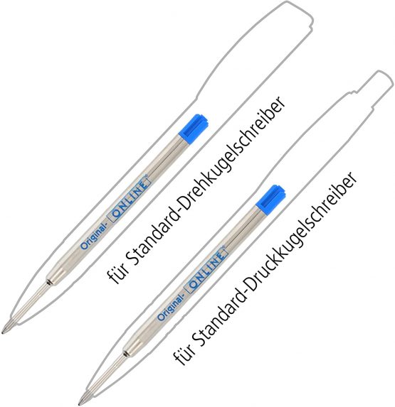 Online 40003/3 Ballpoint Pen Refill, Size M, Blue - Image 4