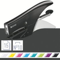 Leitz Stapling Pliers, 15 Sheet Capacity, Ergonomic Metal Body, Includes Staples, WOW Range, 55312095 - Black