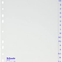 Leitz Economy A-Z Plastic dividers, A4, PP, 20 Sheets, White