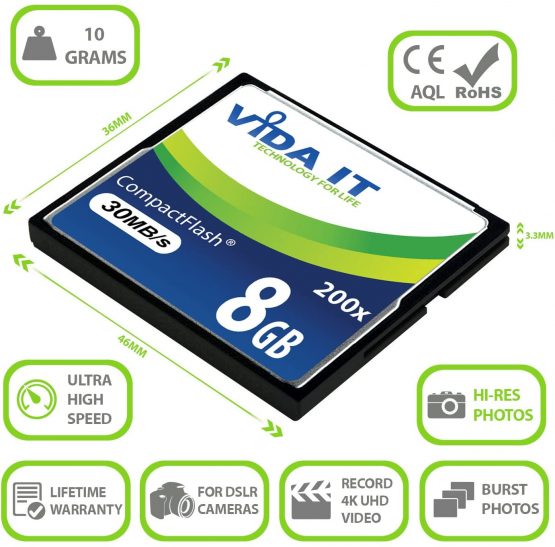 NEW 8GB HIGH SPEED 200x 30MB/s CF Compact Flash MEMORY CARD FOR Canon EOS 10D EOS 20D EOS 20Da EOS 300D EOS 30D EOS 350D EOS 400D EOS 40D EOS 50D 5D EOS 5D Mark II EOS 7D D30 SLR DIGITAL CAMERA UK - Image 4